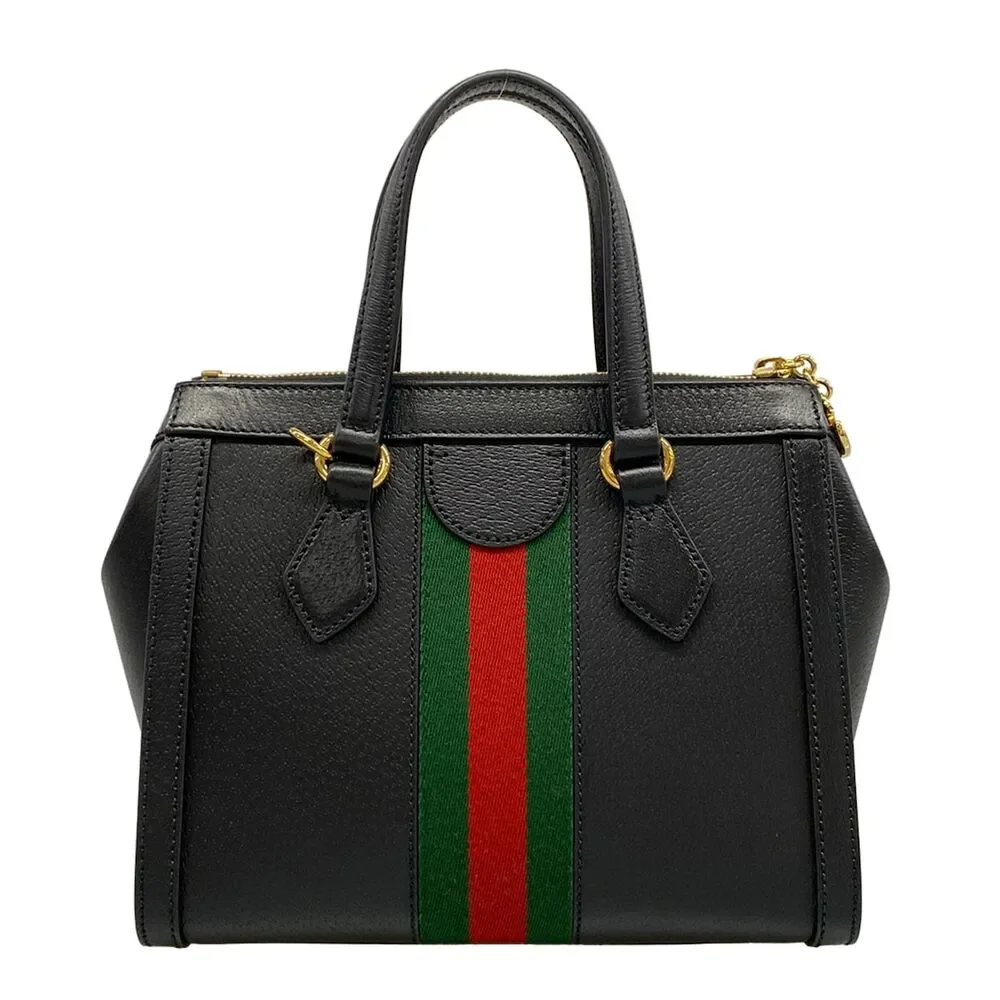 Gucci Ophidia Handbag 719882 Black Green Red